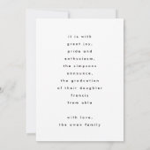 Dit is mij | Moderne AFSTUDEERDER Fade-tekst | Fot Aankondiging (Achterkant)