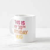Dit is mijn 30e verjaardag koffiemok (Voorkant links)