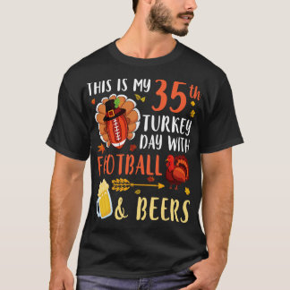 Dit is mijn 35ste kalkoendag met bier en drinker t-shirt