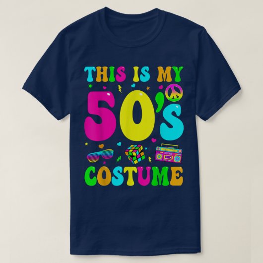 Dit is mijn 50e Costume 50's Party 1950s Halloween T-shirt (Design voorkant)