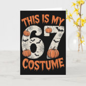 Dit is mijn 67 Halloweem-kostuum Kaart (Gele Bloem)