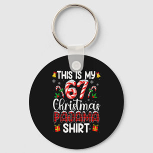 Dit Is Mijn 67 Kerstmis Pyjama Shirt Grappig 67 Me Sleutelhanger