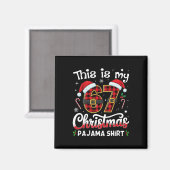 Dit is mijn 67 kerstpyjama 67 meme Gen Alpha B Magneet (Voorkant / Achterkant)