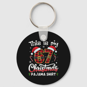 Dit is mijn 67 kerstpyjama 67 meme Gen Alpha B Sleutelhanger