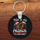 Dit is mijn 67 kerstpyjama 67 meme Gen Alpha B Sleutelhanger (Voorkant)