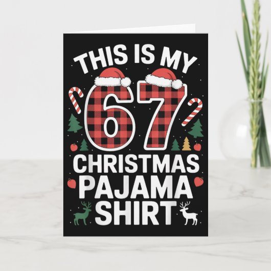 Dit is mijn 67 kerstpyjama kaart (Voorkant)
