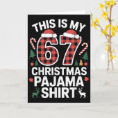 Dit is mijn 67 kerstpyjama kaart (Gele Bloem)