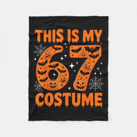 Dit Is Mijn 67 Kostuum 6 7 Meme Gen Alpha Hallowee Fleece Deken (Voorkant)