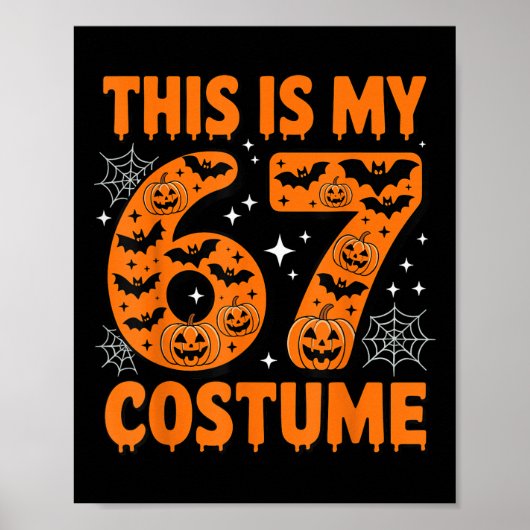 Dit is mijn 67 kostuum 6 7 meme Gen Alpha Hallowee Poster (Voorkant)