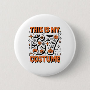 Dit Is Mijn 67 Kostuum 6 7 Meme Gen Alpha Hallowee Ronde Button 5,7 Cm