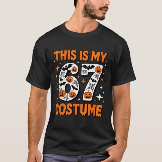 Dit Is Mijn 67 Kostuum 6 7 Meme Gen Alpha Hallowee T-shirt (Voorkant)
