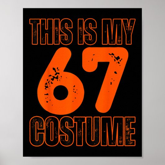 Dit Is Mijn 67 Kostuum Grappige Meme Jongens Kinde Poster (Voorkant)