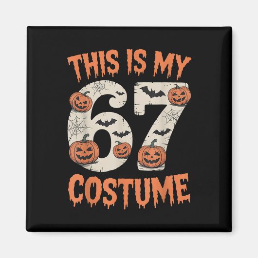 Dit Is Mijn 67 Kostuum Halloween Magneet (Voorkant)