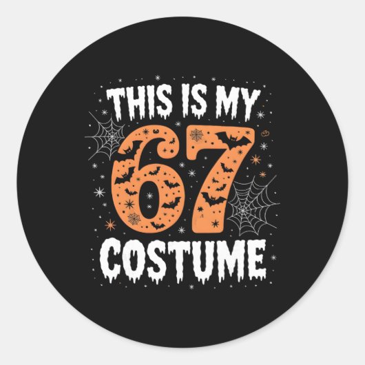 Dit is mijn 67 kostuum lui Brainrot Meme 67 grappi Ronde Sticker (Voorkant)