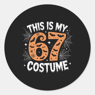 Dit is mijn 67 kostuum lui brainrot meme 67 grappi ronde sticker