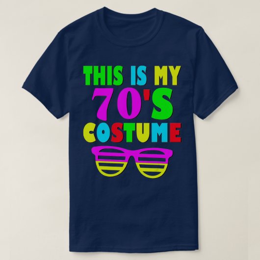 Dit is mijn 70-jarige kostuum 60's 70-jarige feest t-shirt (Design voorkant)