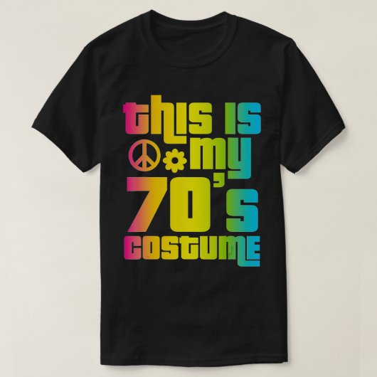 Dit is mijn 70s Costume 1970s Gift Funny Halowee T-shirt (Design voorkant)