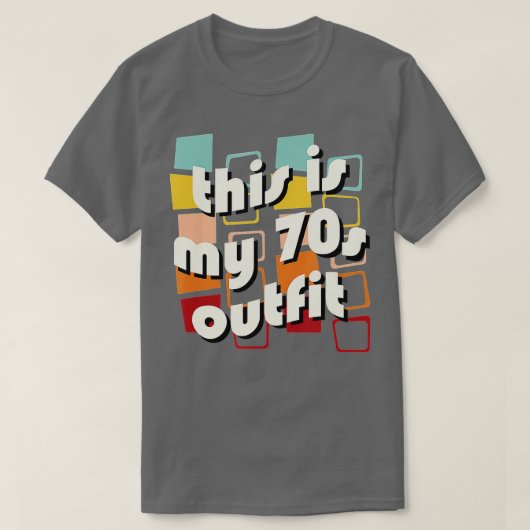 Dit is mijn 70s kostuum, 1970s Hippy Phrase Funny T-shirt (Design voorkant)