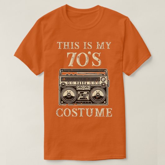 Dit is mijn 70s kostuum 70s party Cassette Retro V T-shirt (Design voorkant)