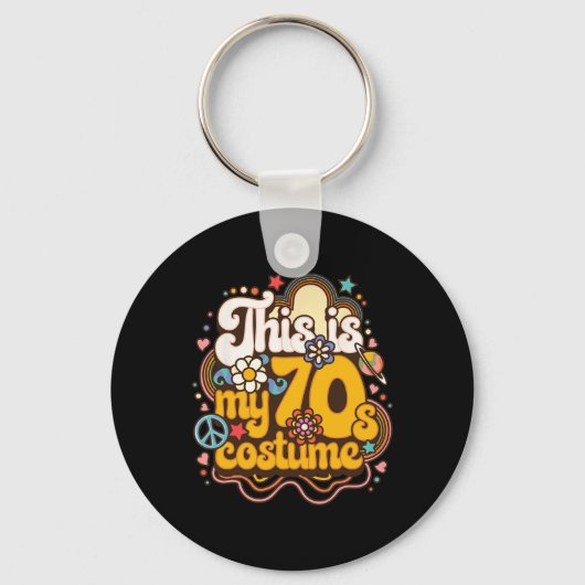 Dit is mijn 70s kostuum thema feestje Hippie Retro Sleutelhanger (Voorkant)