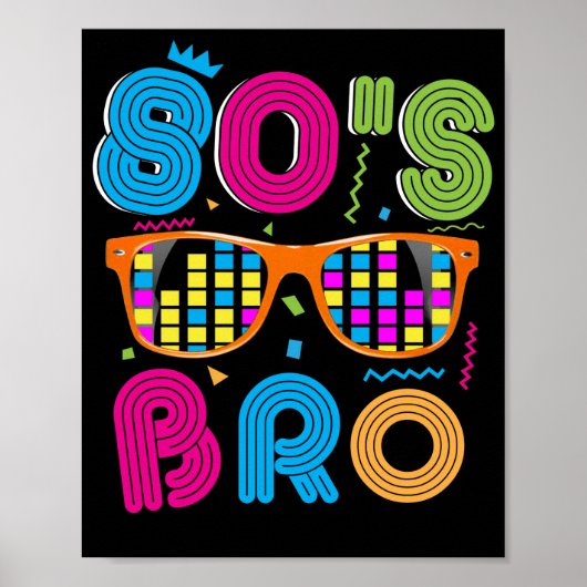Dit is mijn 80s Bro Neon 80-90-partij Poster (Voorkant)