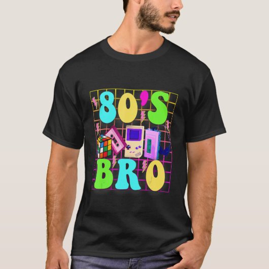 Dit is mijn 80s Bro Retro 80's partijkostuum van 9 T-shirt (Voorkant)
