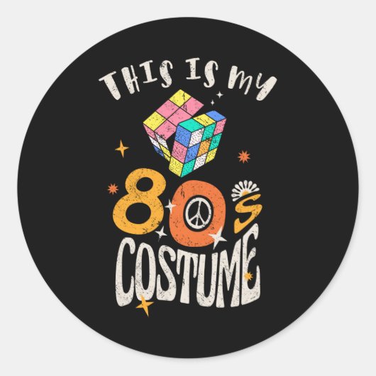 Dit is mijn 80s Costume Grunge effect Ronde Sticker (Voorkant)