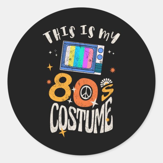 Dit is mijn 80s Costume Grunge effect Ronde Sticker (Voorkant)