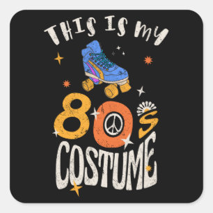 Dit is mijn 80s Costume Grunge effect Vierkante Sticker