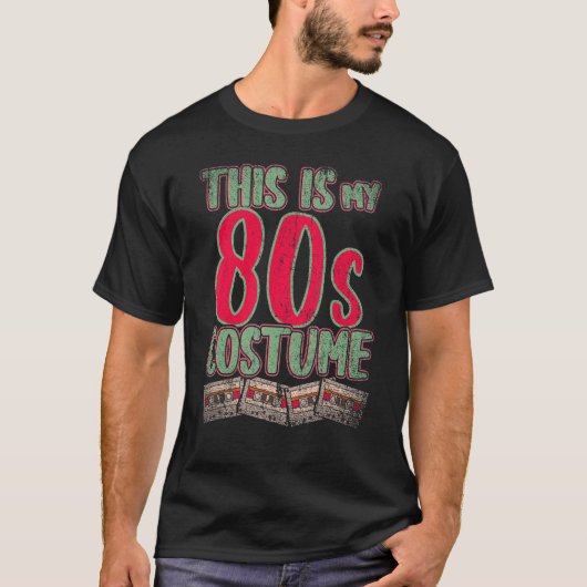 Dit is mijn 80s kostuum feest 1980 Retro cassette  T-shirt (Voorkant)