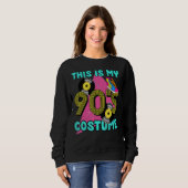Dit is mijn 90s Costume 1990s Theme Party Vinyl Ni Trui (Voorkant volledig)
