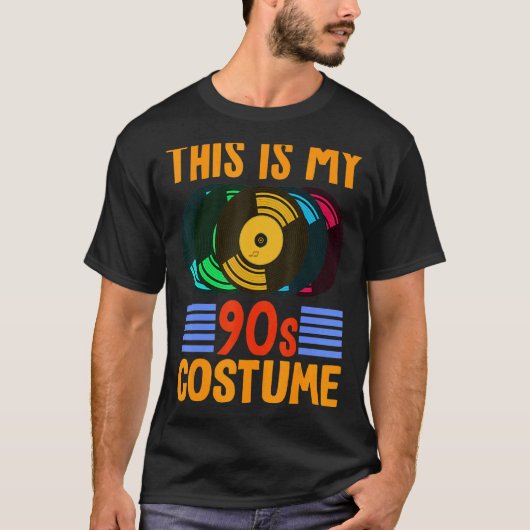 Dit is mijn 90s Costume Vinyl 90s Music Theme Part T-shirt (Voorkant)