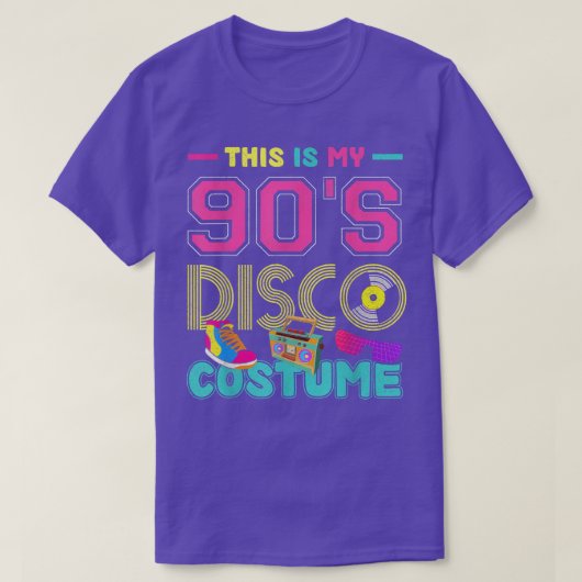 Dit is mijn 90s Disco Costume Party Retro Music Ni T-shirt (Design voorkant)