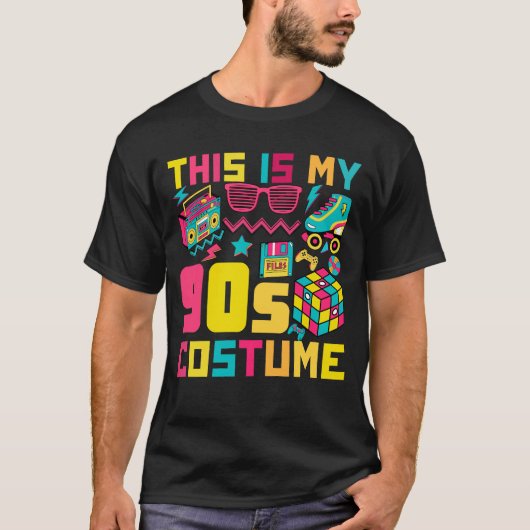 Dit is mijn 90s kostuum 90s party Funny is mijn 90 T-shirt (Voorkant)