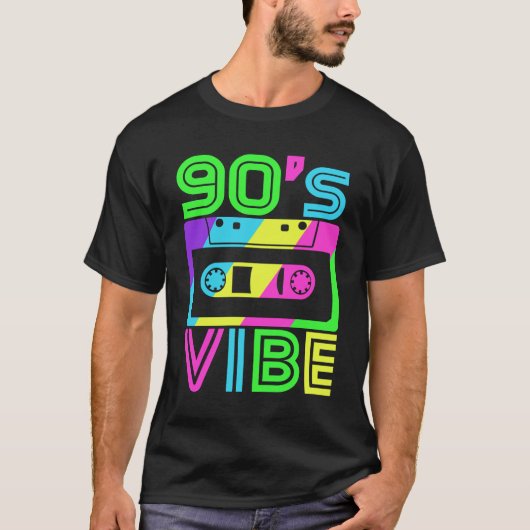 Dit is mijn 90s Vibe T-shirt 80's 90's feest T-shi (Voorkant)