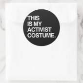 DIT IS MIJN ACTIVISTENKOSTUUM RONDE STICKER (Tas)