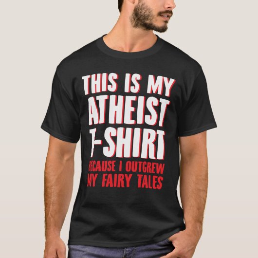Dit is mijn atheïstische shirt - grappig atheïsme  (Voorkant)