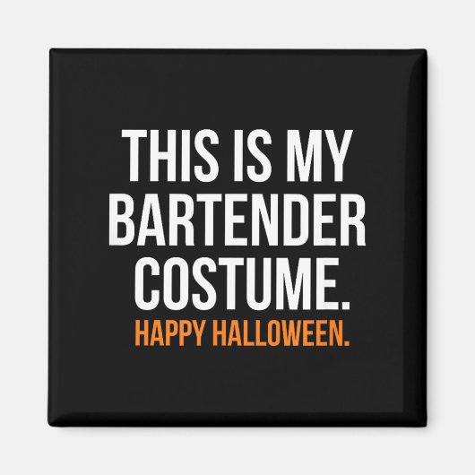 Dit is mijn barkeeper kostuum grappige Halloween Magneet (Voorkant)