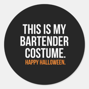 Dit is mijn barkeeper kostuum grappige Halloween Ronde Sticker