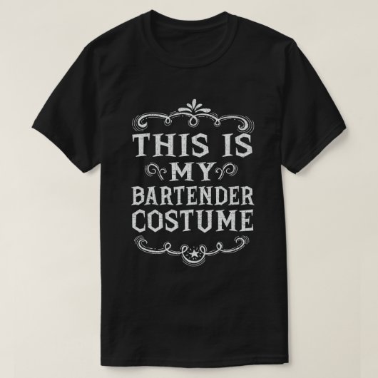 Dit is mijn barman kostuum grappig luie Halloween T-shirt (Design voorkant)