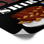 Dit is mijn BBQ bier ribs grappig cadeau Poster (Hoek)