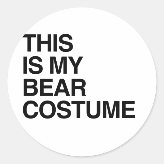 DIT IS MIJN BEER HALLOWEEN COSTUME.png Ronde Sticker (Voorkant)