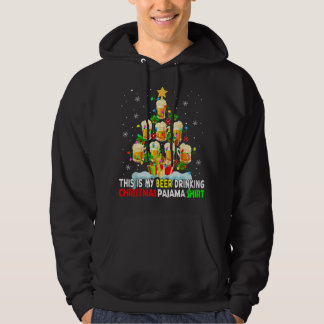 Dit is mijn bier drinkende kerstpyjama bier druppe hoodie