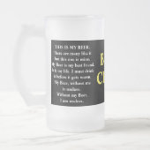 DIT IS MIJN BIER. Er zijn er veel, maar dit Matglas Bierpul (Links)