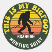 Dit is mijn Bigfoot Shirt Ronde Sticker (Voorkant)