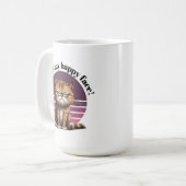Dit is mijn blije gezicht! chagrijnige kat koffiemok (Voorkant links)