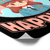 Dit is mijn blije gezicht Grappig Vrouw Piloot Vli Poster (Hoek)