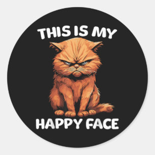 Dit is mijn blije kat ronde sticker