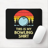 Dit is mijn Bowling Shirt Retro Bowler Mannen Dame Muismat (Met muis)