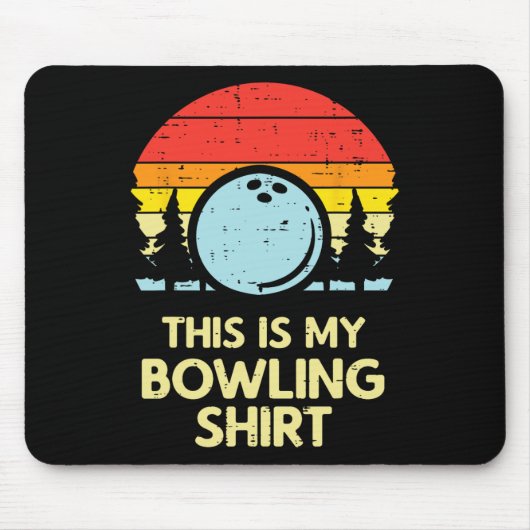 Dit is mijn Bowling Shirt Retro Bowler Mannen Dame Muismat (Voorkant)